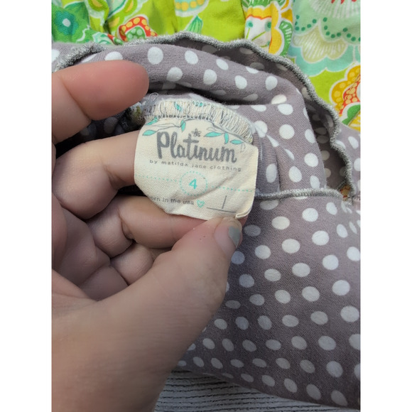 4 Matilda Jane PLatinum Green Floral Skirt Sara Dress - Picture 5 of 6